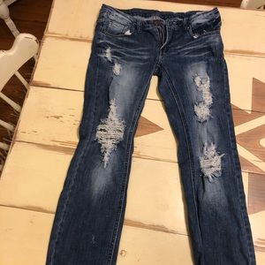 Distressed jeans